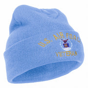 US Air Force Veteran Military Embroidered Long Beanie