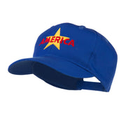 Wording of America with Star Embroidered Cap