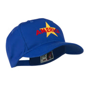 Wording of America with Star Embroidered Cap