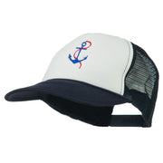 Anchor with Chain Embroidered Foam Mesh Back Cap