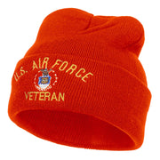 US Air Force Veteran Military Embroidered Long Beanie