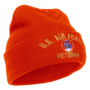 US Air Force Veteran Military Embroidered Long Beanie