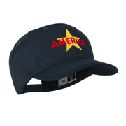 Wording of America with Star Embroidered Cap