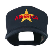 Wording of America with Star Embroidered Cap