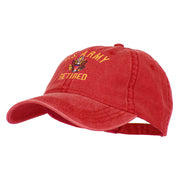 US Army Retired Military Embroidered Washed Cap