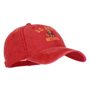 US Army Retired Military Embroidered Washed Cap