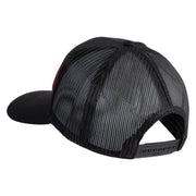 U.S. Marine Corps Semper Fi Red Patched Solid Cotton Twill Mesh Prostyle Cap - Black OSFM