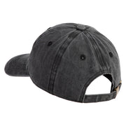 Lady Red Hat Iron on Patched Unstructured Pigment Dyed Cotton Cap - Black OSFM