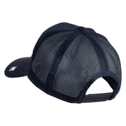 Veteran US Air Force Patched Solid Cotton Twill Mesh Cap - Navy OSFM