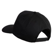 USA Flag 1776 America 2026 Gold Patched Solid Cotton Twill 5 Panel Prostyle Snap Cap - Black OSFM