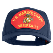 U.S. Marine Corps Semper Fi Red Patched Solid Cotton Twill Mesh Prostyle Cap - Navy OSFM