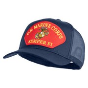 U.S. Marine Corps Semper Fi Red Patched Solid Cotton Twill Mesh Prostyle Cap - Navy OSFM