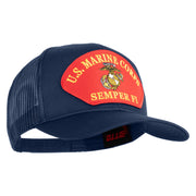 U.S. Marine Corps Semper Fi Red Patched Solid Cotton Twill Mesh Prostyle Cap - Navy OSFM