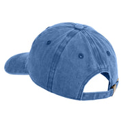 Lady Red Hat Iron on Patched Unstructured Pigment Dyed Cotton Cap - Blue OSFM