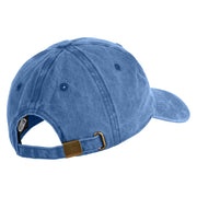 Lady Red Hat Iron on Patched Unstructured Pigment Dyed Cotton Cap - Blue OSFM