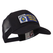 Air Borne Rectangle Military Patched Mesh Cap