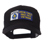 Air Borne Rectangle Military Patched Mesh Cap