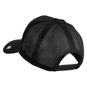 Veteran US Air Force Patched Solid Cotton Twill Mesh Cap - Black OSFM