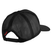 Veteran US Air Force Patched Solid Cotton Twill Mesh Cap - Black OSFM