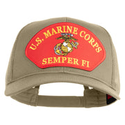 U.S. Marine Corps Semper Fi Red Patched Solid Cotton Twill Mesh Prostyle Cap - Khaki OSFM