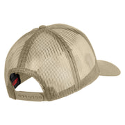 U.S. Marine Corps Semper Fi Red Patched Solid Cotton Twill Mesh Prostyle Cap - Khaki OSFM