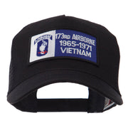 Air Borne Rectangle Military Patched Mesh Cap