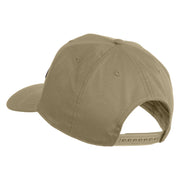 World War II Veteran 1939-1945 Patched Solid Cotton Twill 5 Panel Prostyle Snap Cap - Khaki OSFM