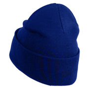 50's Pink Poodle Iron on Patched 12 Inch Long Knitted Beanie - Royal OSFM