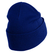 50's Pink Poodle Iron on Patched 12 Inch Long Knitted Beanie - Royal OSFM