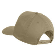USA Flag 1776 America 2026 Gold Patched Solid Cotton Twill 5 Panel Prostyle Snap Cap - Khaki OSFM
