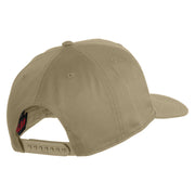 USA Flag 1776 America 2026 Gold Patched Solid Cotton Twill 5 Panel Prostyle Snap Cap - Khaki OSFM