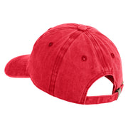 Lady Red Hat Iron on Patched Unstructured Pigment Dyed Cotton Cap - Red OSFM