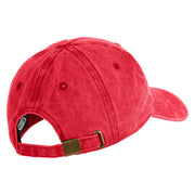 Lady Red Hat Iron on Patched Unstructured Pigment Dyed Cotton Cap - Red OSFM