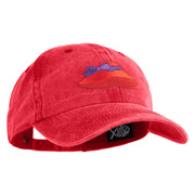 Lady Red Hat Iron on Patched Unstructured Pigment Dyed Cotton Cap - Red OSFM