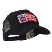 Air Borne Rectangle Military Patched Mesh Cap