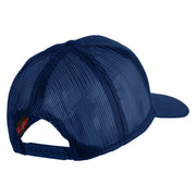 Veteran US Air Force Patched Solid Cotton Twill Mesh Cap - Royal OSFM