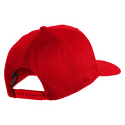 USA Flag 1776 America 2026 Gold Patched Solid Cotton Twill 5 Panel Prostyle Snap Cap - Red OSFM