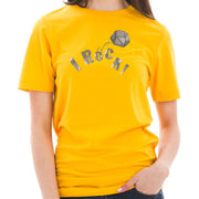 I Rock Graphic Design Ring Spun Combed Cotton Short Sleeve Deluxe Jersey T-Shirt - Taxi-Gold XS