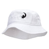 Couple On The Moon Embroidered Bucket Hat - White OSFM