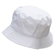 Couple On The Moon Embroidered Bucket Hat - White OSFM