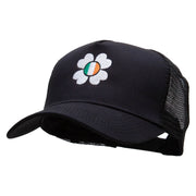 Happy Irish Five Panels Pro Style Trucker Mesh Cap - Black OSFM