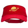 Ringed Planet Embroidered Cotton Twill Sun Visor