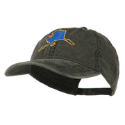 Alaska State Map Embroidered Washed Cap