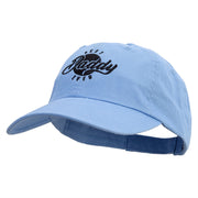 Best Daddy Ever Embroidered Low Profile Dyed Cotton Twill Cap - Sky-Blue OSFM