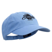 Best Daddy Ever Embroidered Low Profile Dyed Cotton Twill Cap - Sky-Blue OSFM