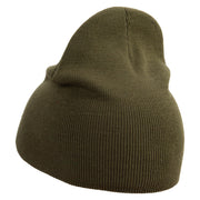 Highway A1A Embroidered 8 inch Acrylic Short beanie - Olive OSFM