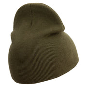 Highway A1A Embroidered 8 inch Acrylic Short beanie - Olive OSFM