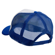 Gorilla Wear Glasses Embroidered Summer Foam Mesh Trucker Cap - Royal-White OSFM