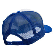 Gorilla Wear Glasses Embroidered Summer Foam Mesh Trucker Cap - Royal-White OSFM