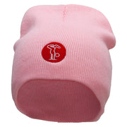 Gymnastics Icon Embroidered 8 inch Acrylic Short Blank Beanie - Pink OSFM